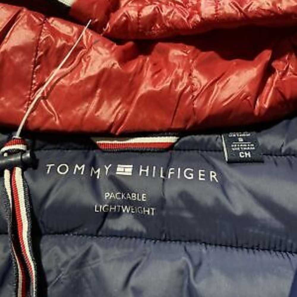 Tommy Hilfiger Packable Jacket Navy Crimson/White… - image 7