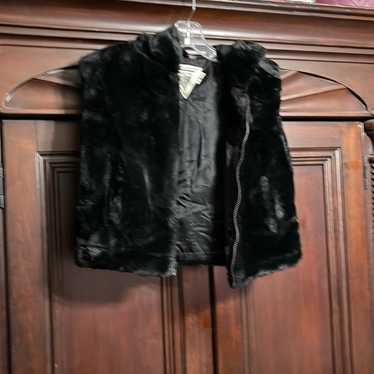 Hooded fur vest