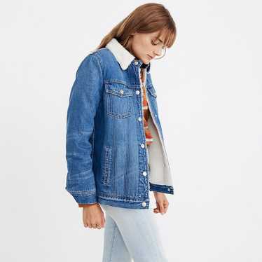 Madewell Sherpa Lined Oversized Denim Jacket