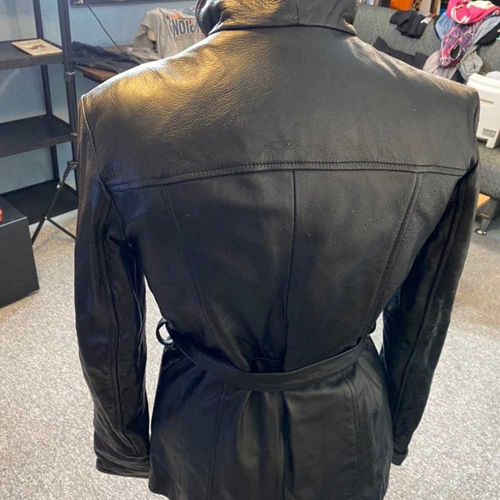 leather coat - image 4