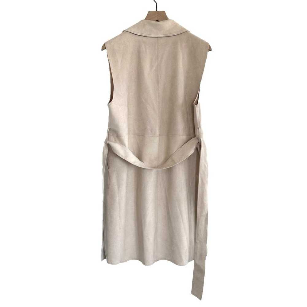 ZARA Cream Faux Suede Belted Vest Size S - image 5