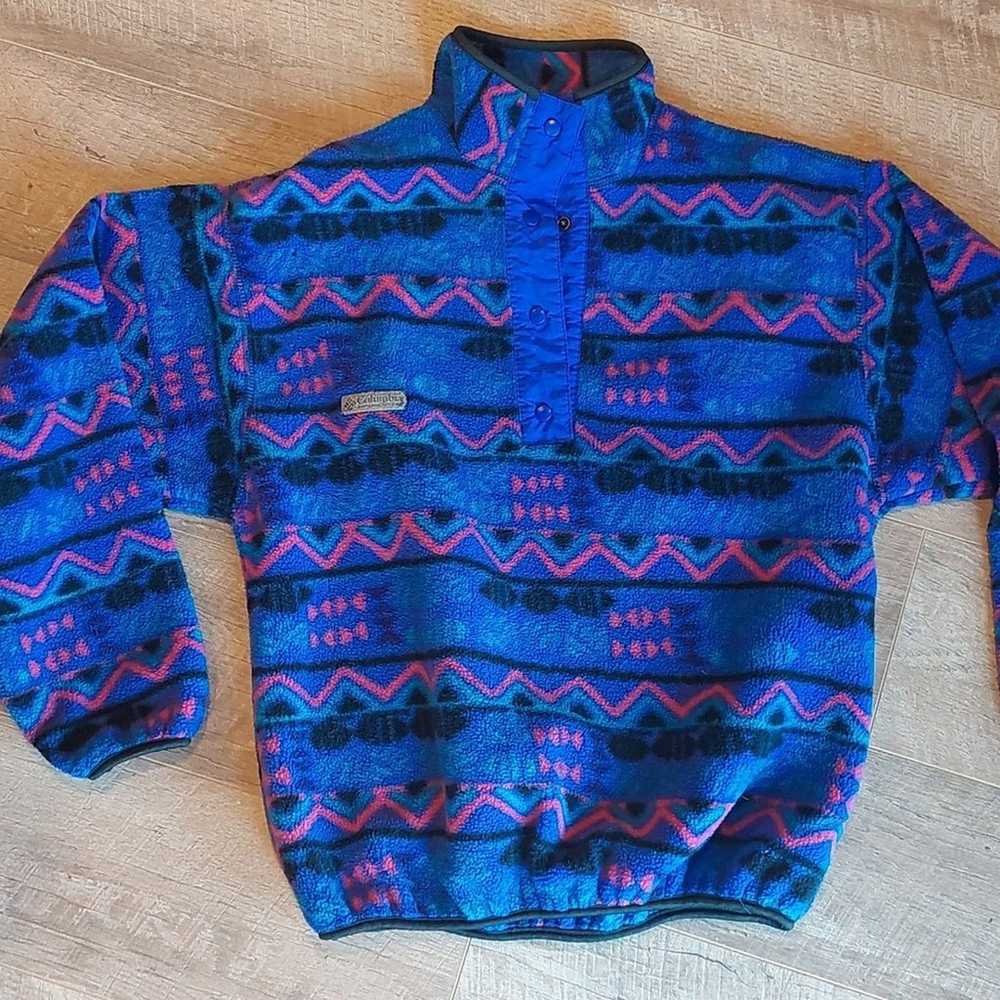 Vintage Columbia Sportswear fleece pullover 90s A… - image 1