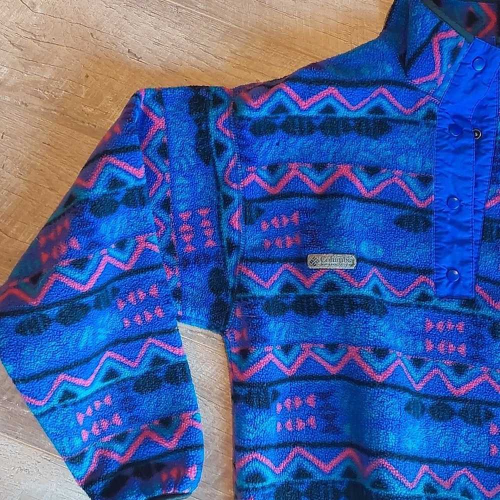 Vintage Columbia Sportswear fleece pullover 90s A… - image 2