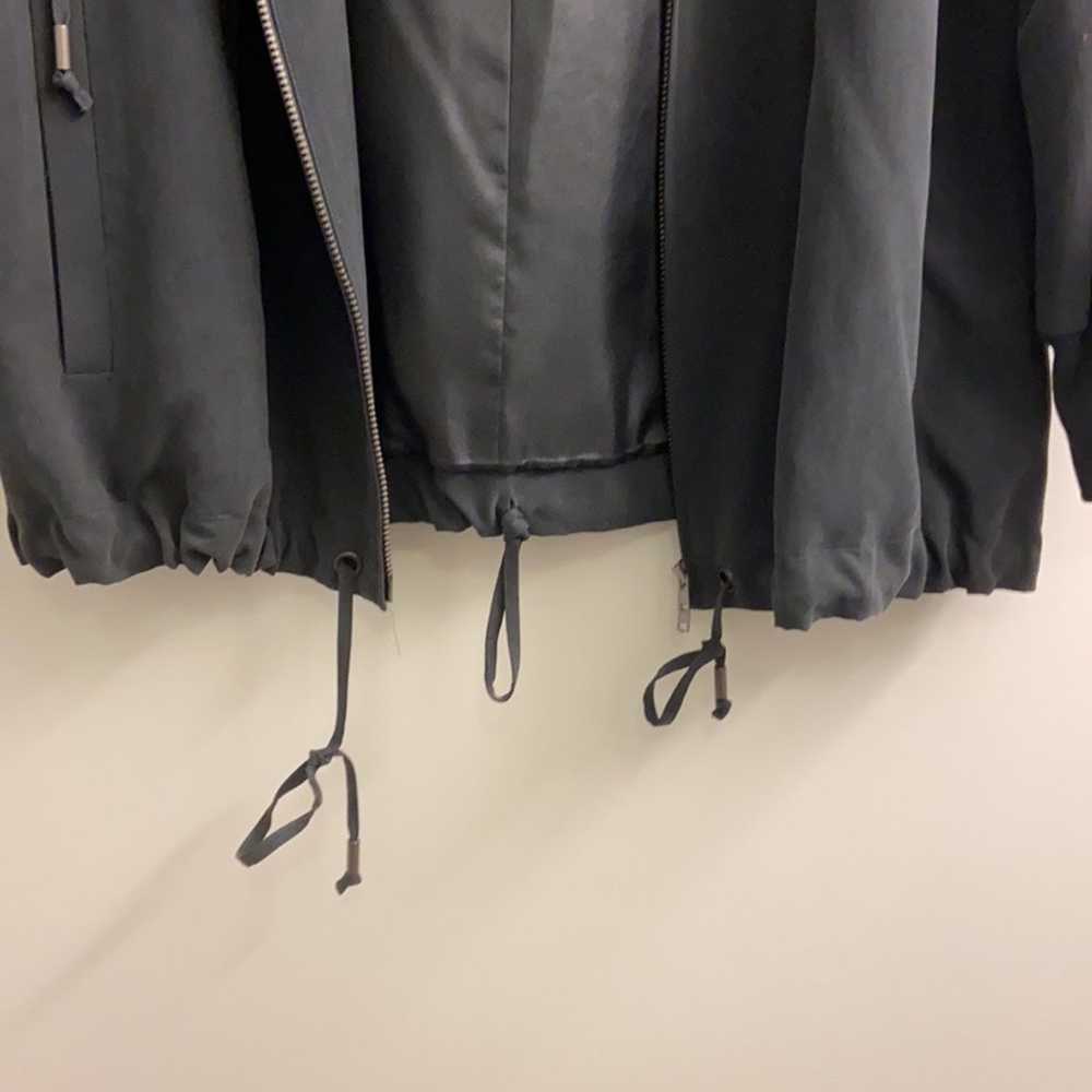 Eileen Fisher Navy Silk Hooded Jacket - image 5
