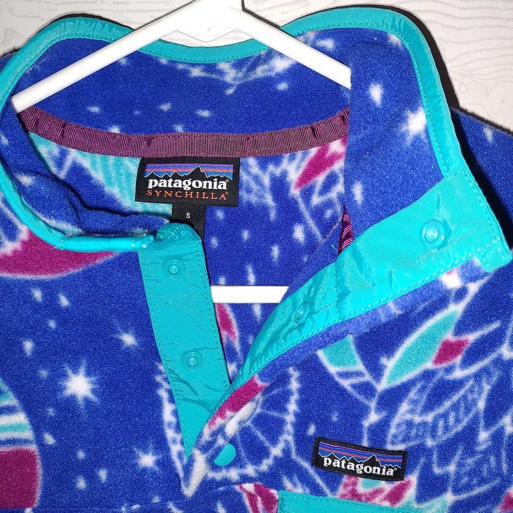 Patagonia Synchilla Snap Fleece Pullover Blue Moo… - image 5