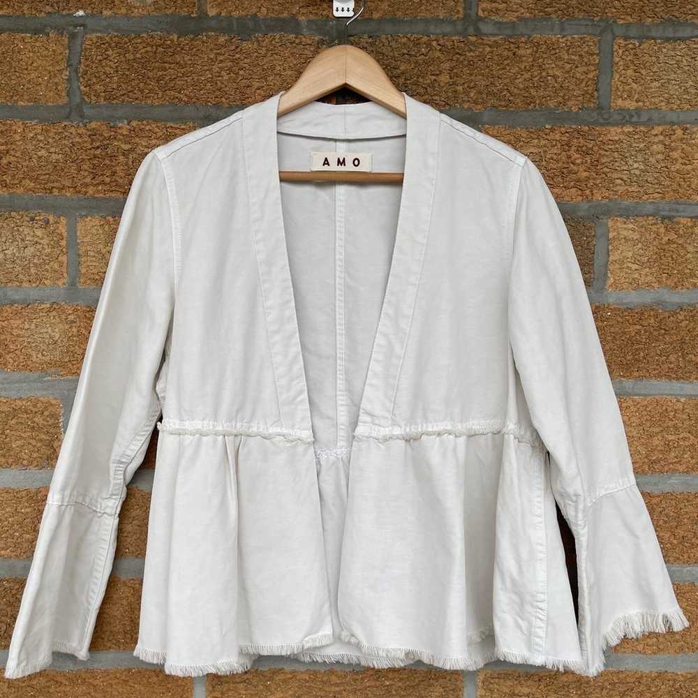 Amo  white vintage Flounce Jacket small - image 1