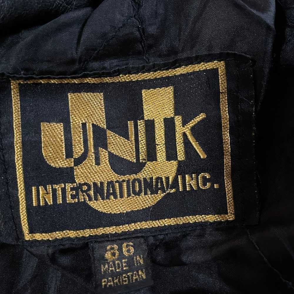UNIK leather connections womens jacket fumm zip b… - image 10
