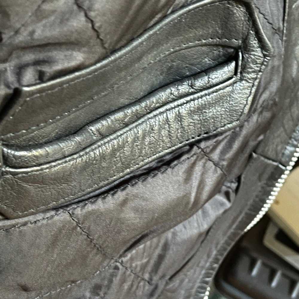 UNIK leather connections womens jacket fumm zip b… - image 12