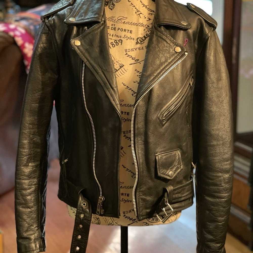 UNIK leather connections womens jacket fumm zip b… - image 3