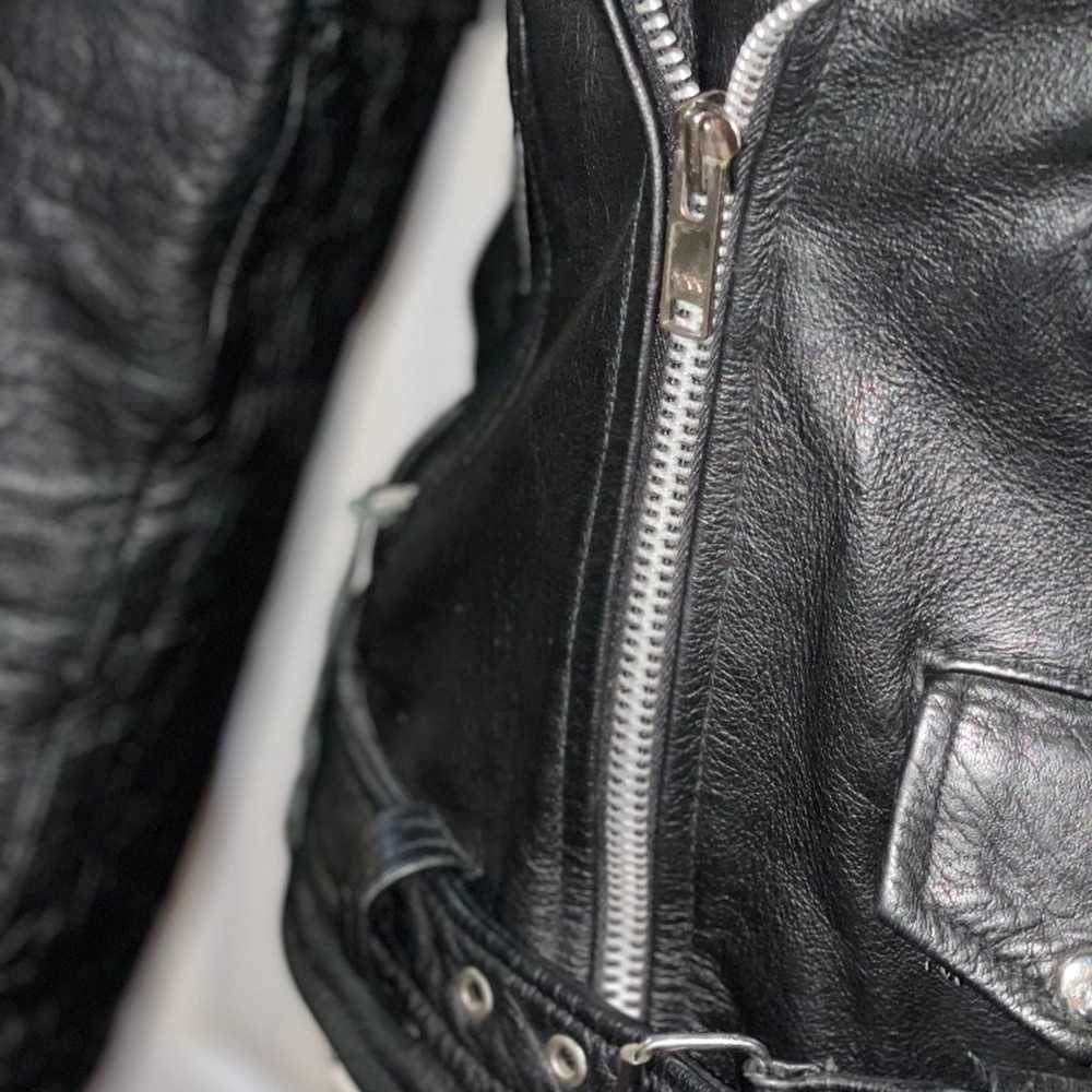 UNIK leather connections womens jacket fumm zip b… - image 8