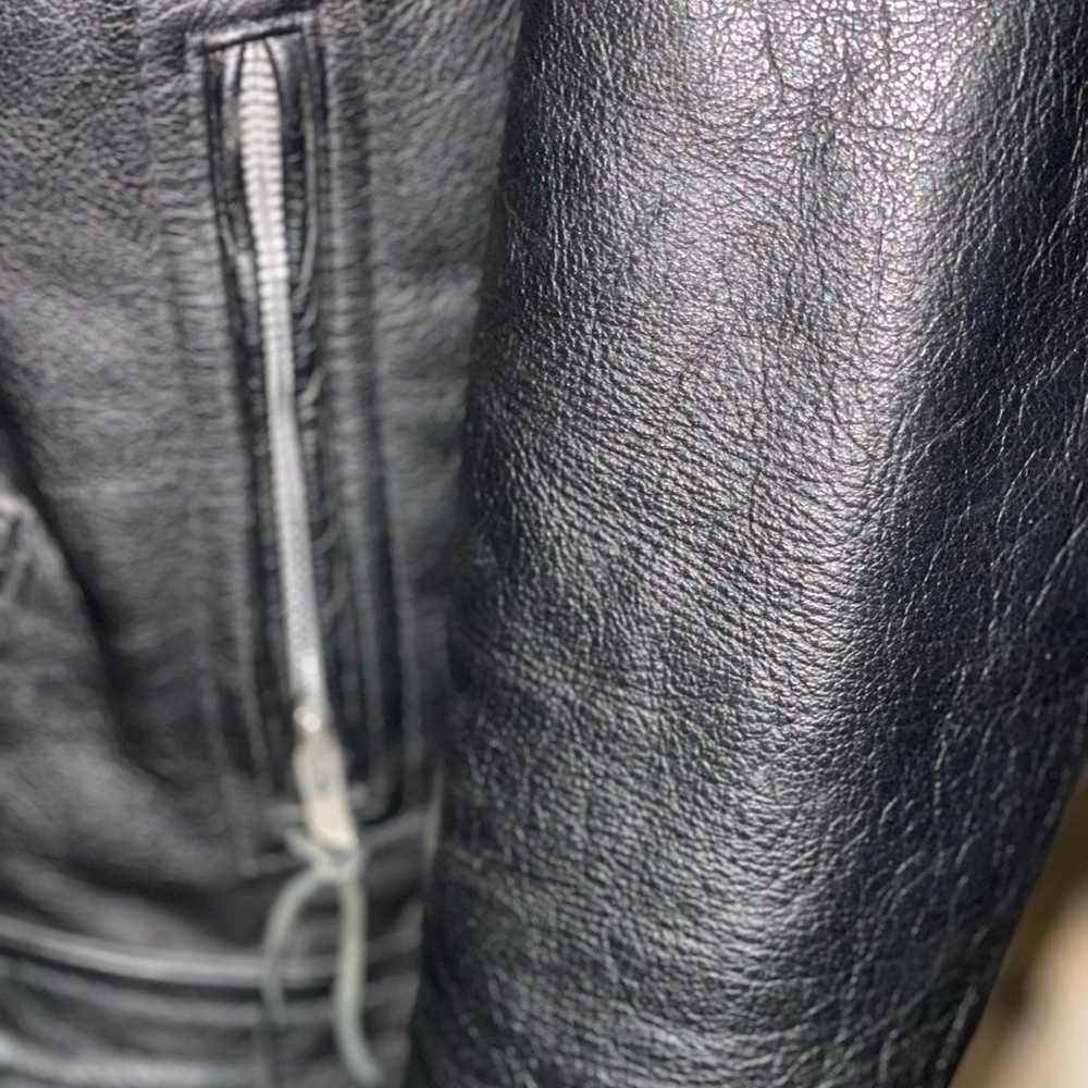 UNIK leather connections womens jacket fumm zip b… - image 9