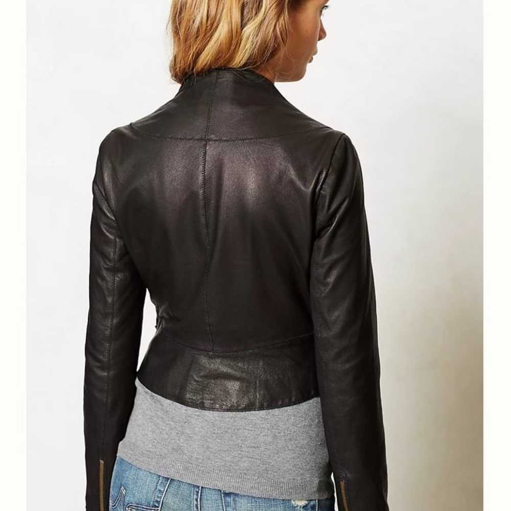 Anthropologie Elevenses leather moto jacket - image 2