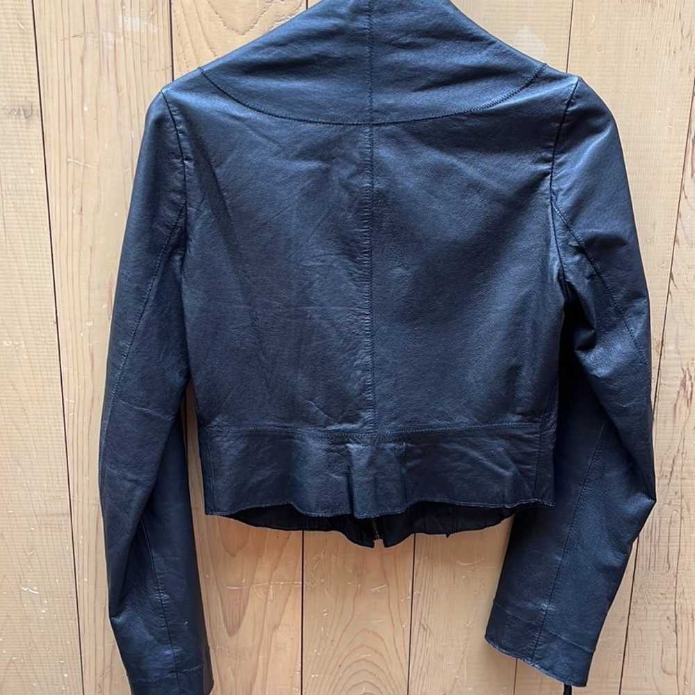 Anthropologie Elevenses leather moto jacket - image 8