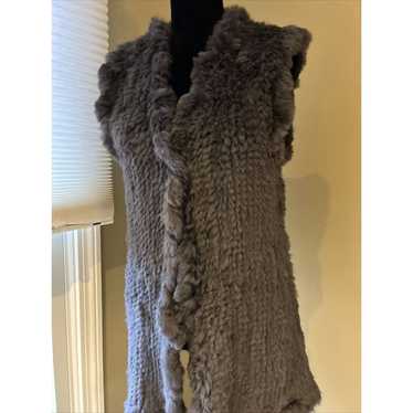 Love Toke Vest tunic Neiman Marcus Rabbit Fur knit
