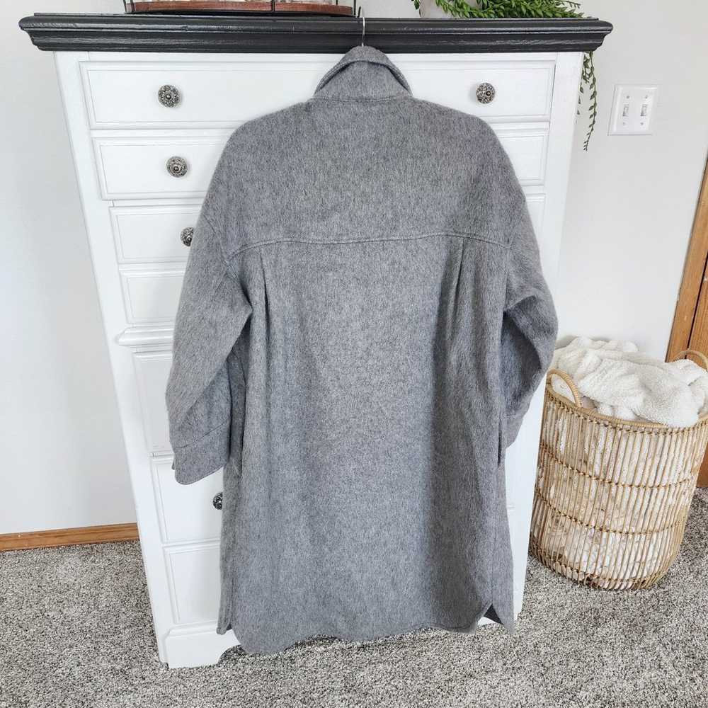 H&M Oversized Wool Blend Grey Shacket - image 2