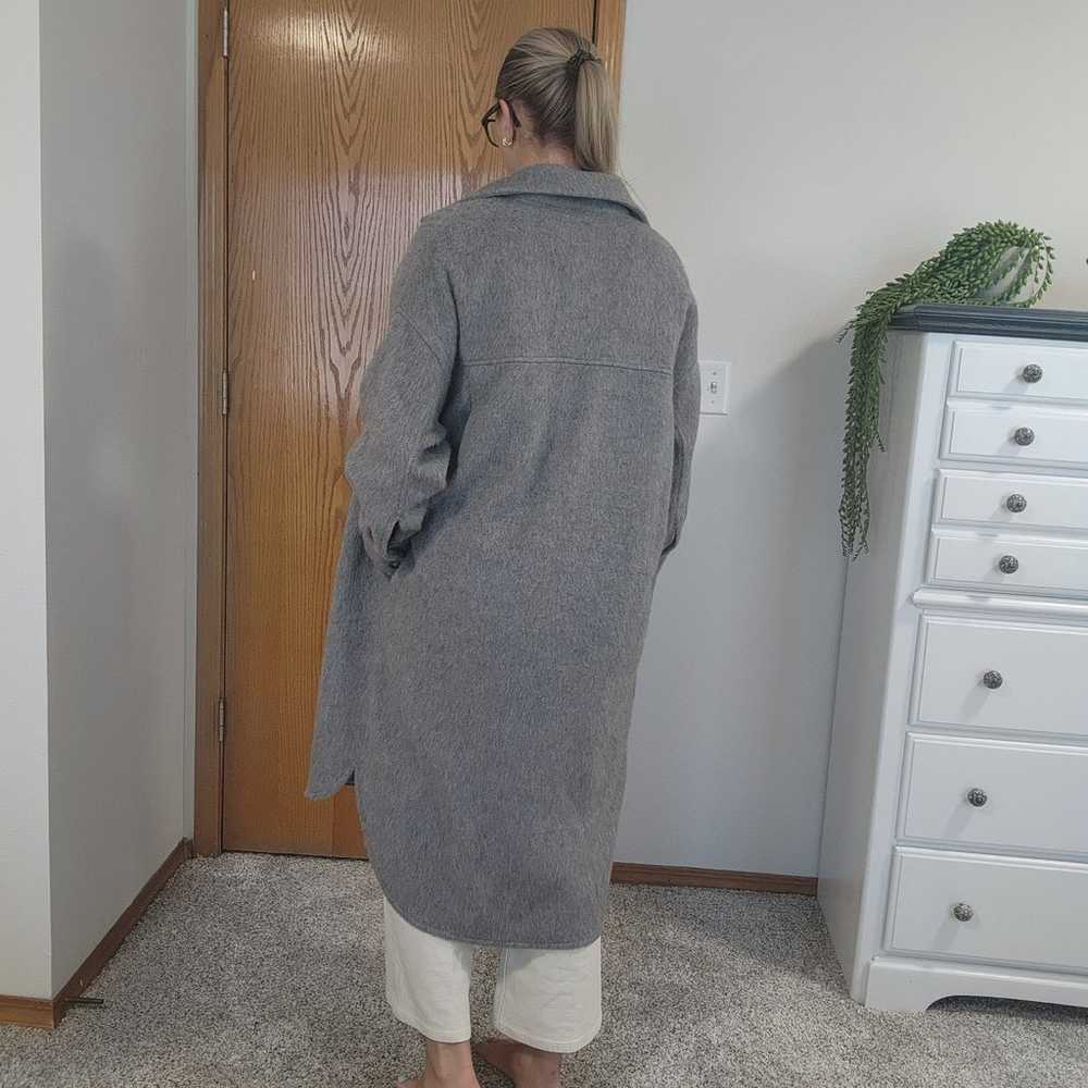 H&M Oversized Wool Blend Grey Shacket - image 6