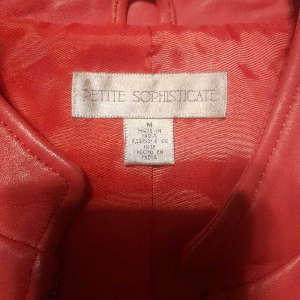 Petite sophisticate pink leather jacket - image 3