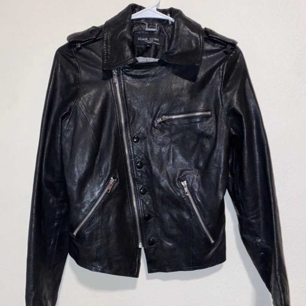 Black Rivet Moto Jacket - image 2