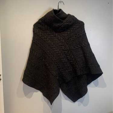 Authentic Irish Wool Knit Poncho - image 1