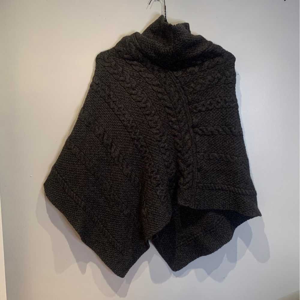 Authentic Irish Wool Knit Poncho - image 2