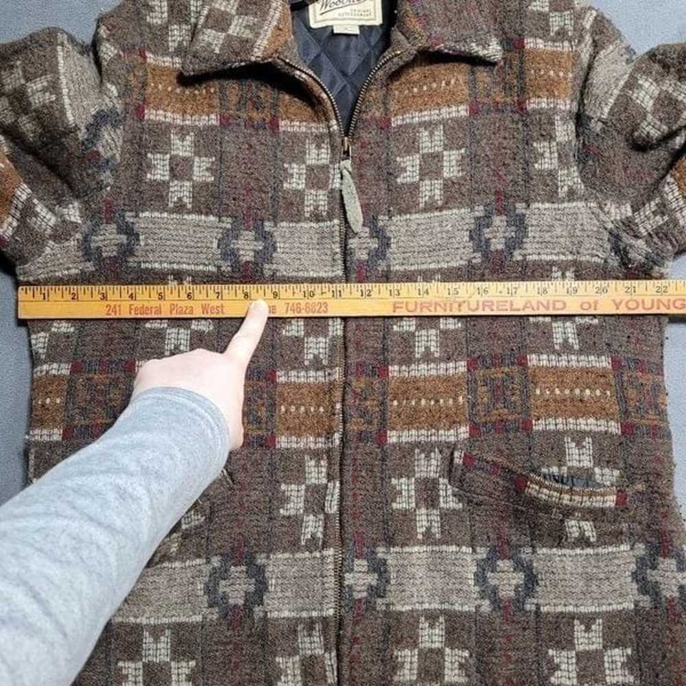 Woolrich Coat Brown Zip Wool western Aztec wool b… - image 10