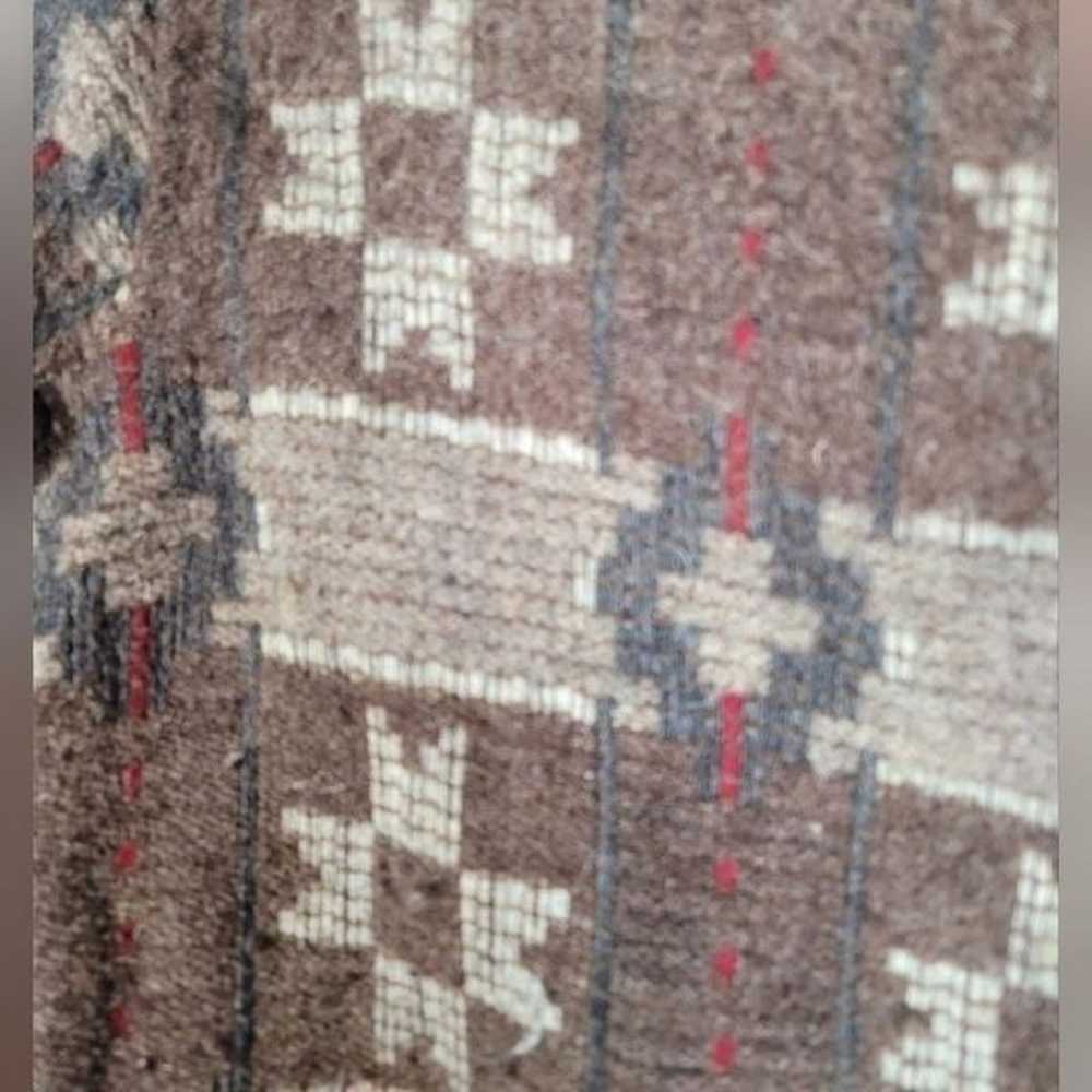 Woolrich Coat Brown Zip Wool western Aztec wool b… - image 5
