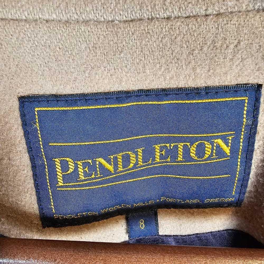 Pendleton Vintage Blue 100% Wool Hooded Full Zip … - image 3