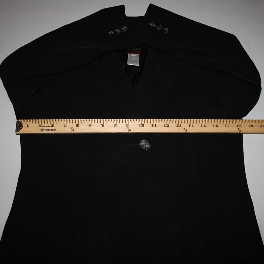 Kenzo Sz 8 Black Lined Collared One Button Pocket… - image 11
