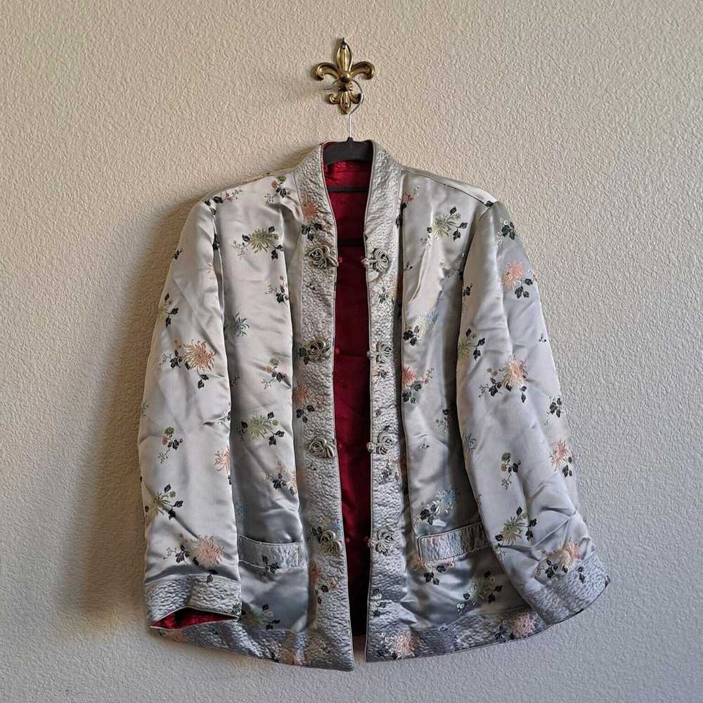 Reversible Silk Quilted Kimono Jacket - image 2