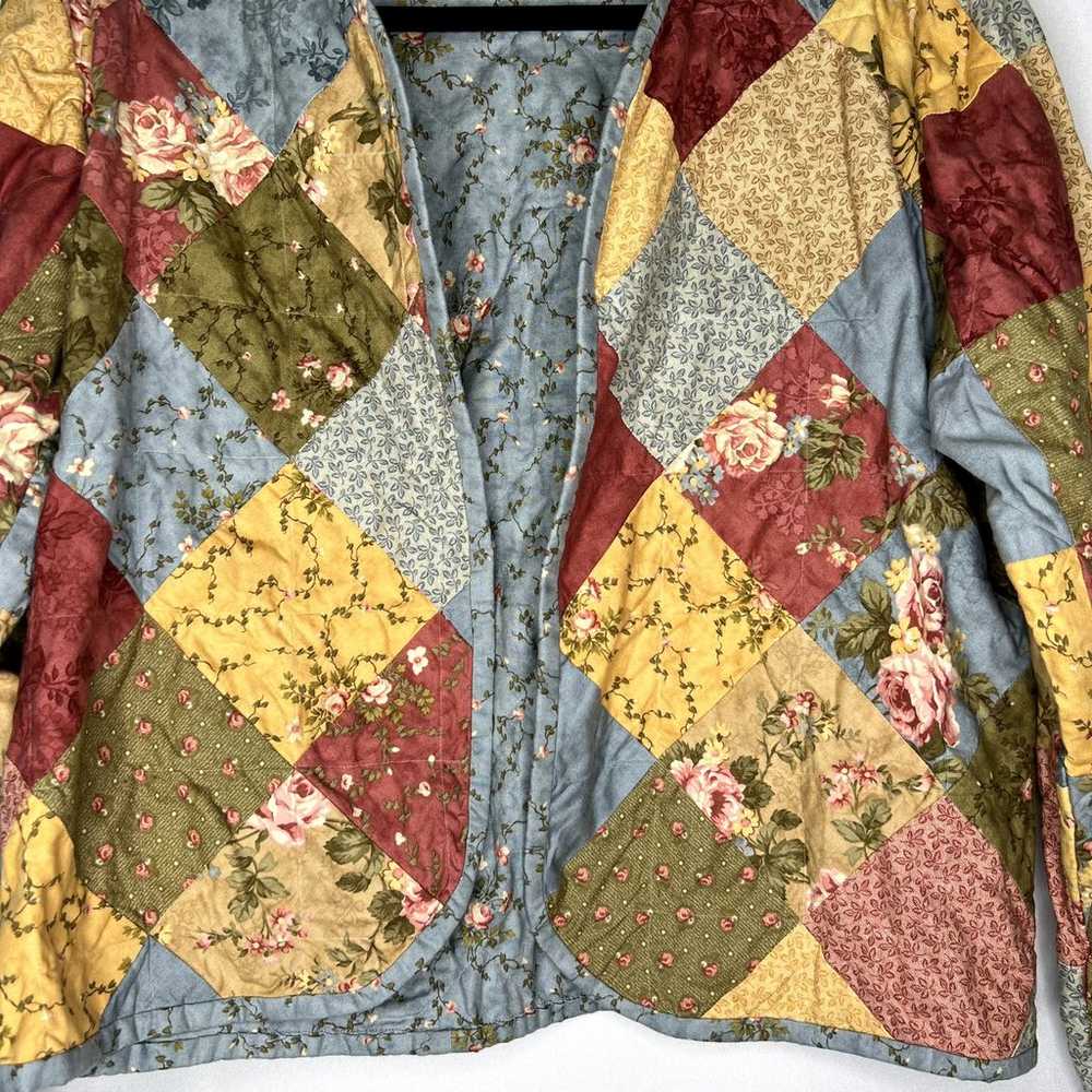 Handmade Quilt Jacket/Coat Vintage Quilt Coat Han… - image 2