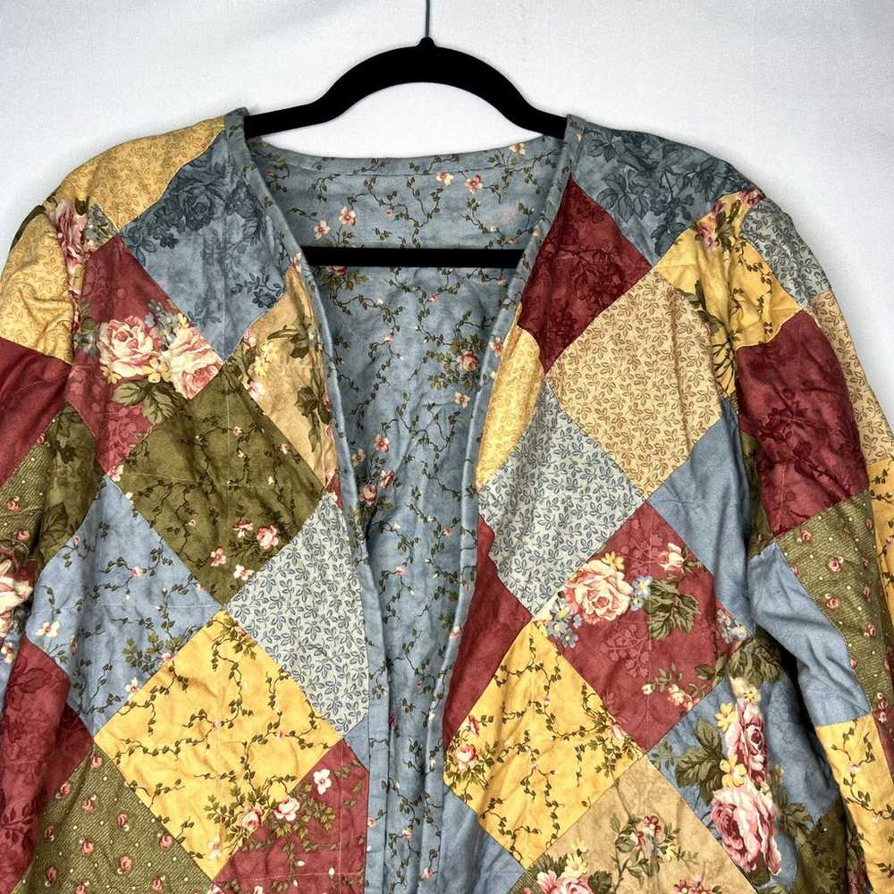 Handmade Quilt Jacket/Coat Vintage Quilt Coat Han… - image 3