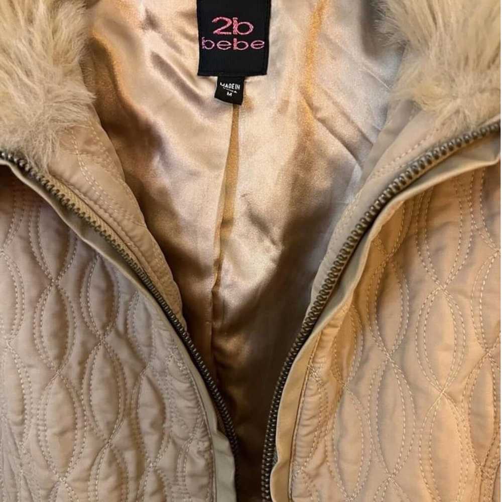 bebe jacket 100% Dyed Rabbit Ivory Size M - image 7
