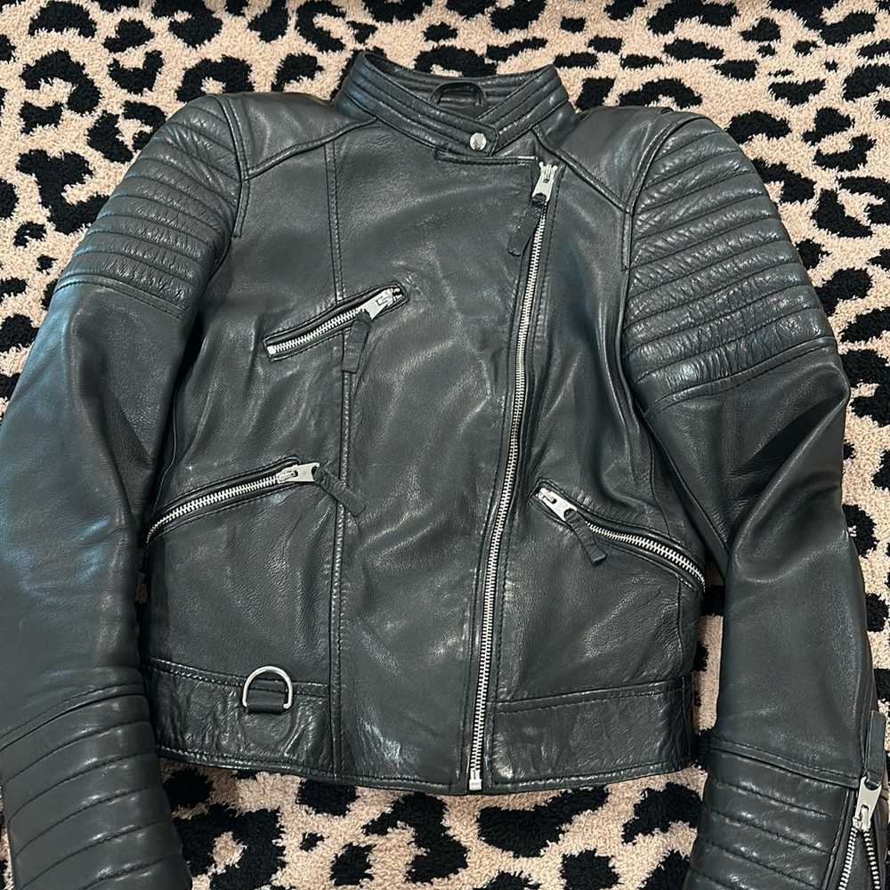 Zara genuine Leather Jacket size M - image 2