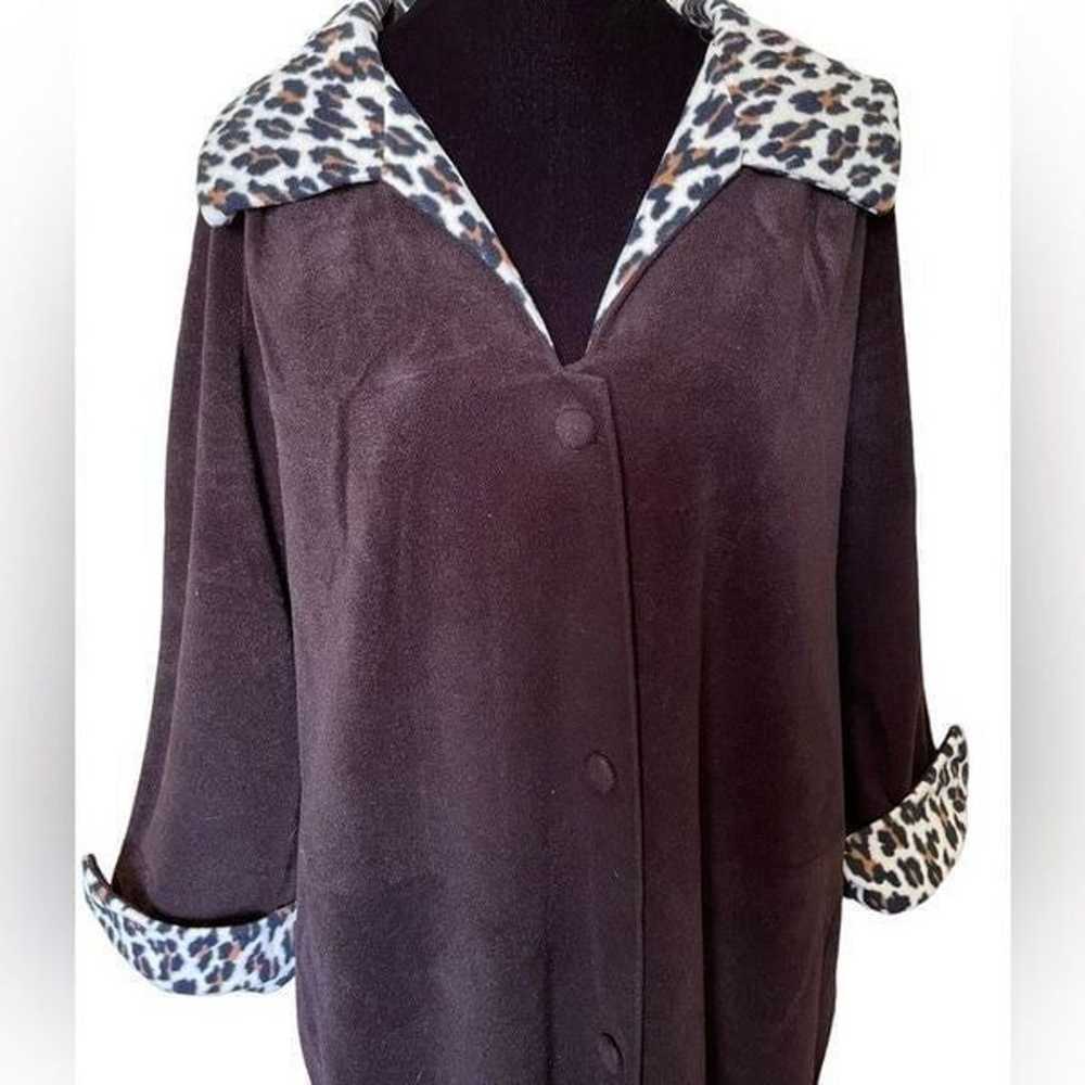 Vanity Fair Vintage 60s Leopard Print Felt Button… - image 2