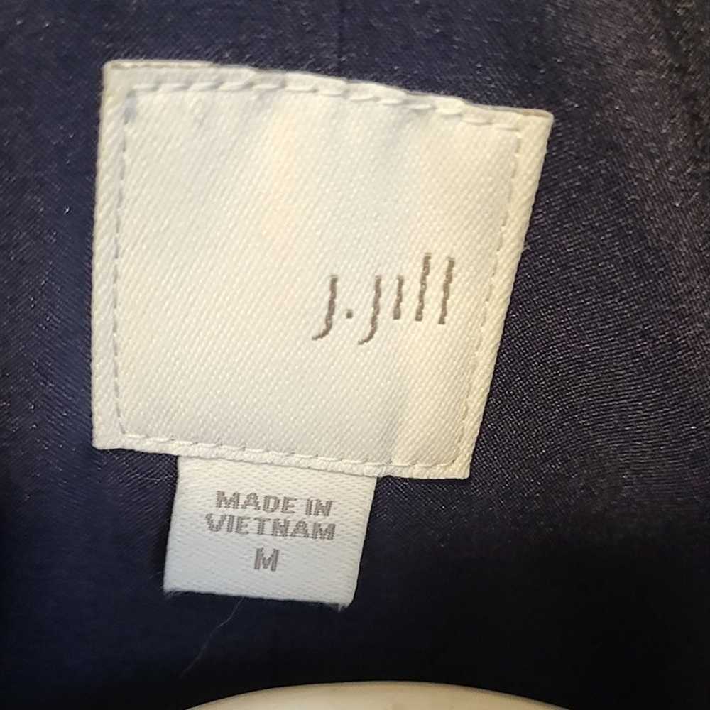 J.Jill Soft Wool Blend Button Front Navy Blue/Gra… - image 8