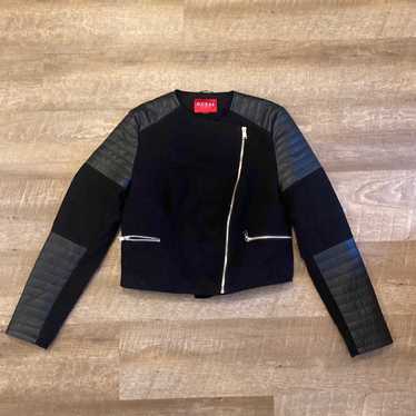 Guess Black Leather Moto Jacket Size M - image 1