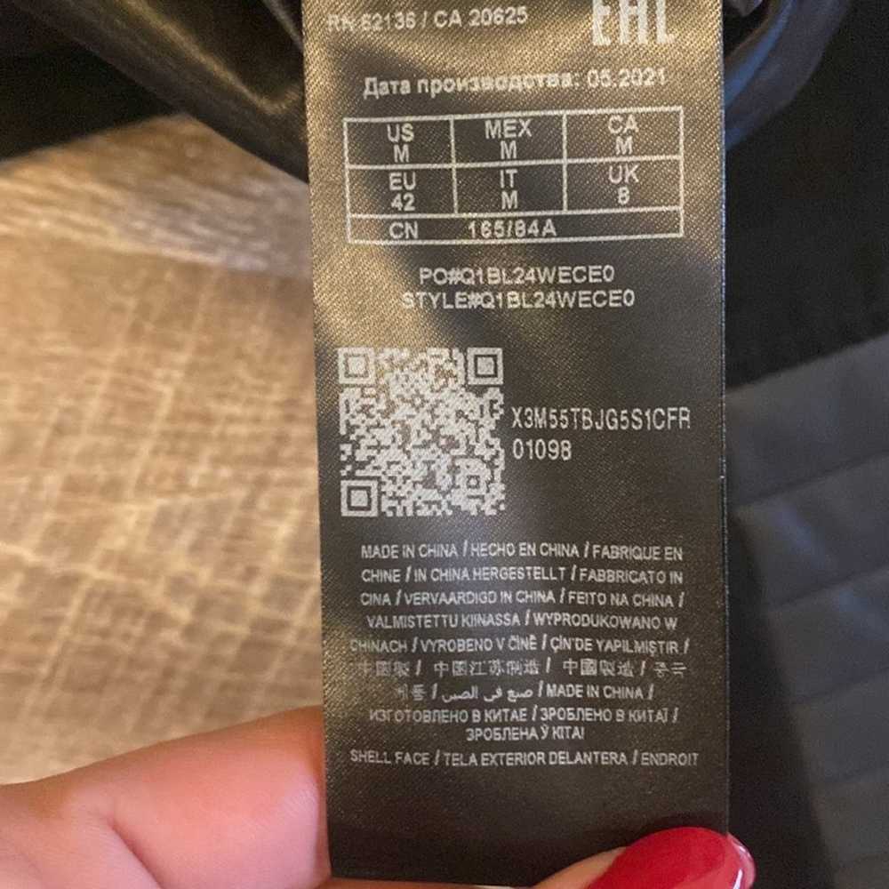 Guess Black Leather Moto Jacket Size M - image 6