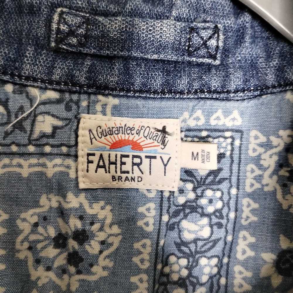 Faherty Studio Denim Chore Jacket Size Medium - image 7