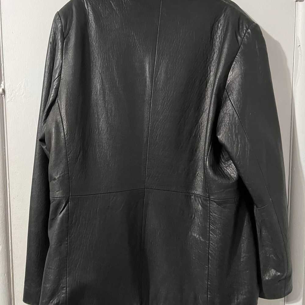 Black leather jacket - image 2