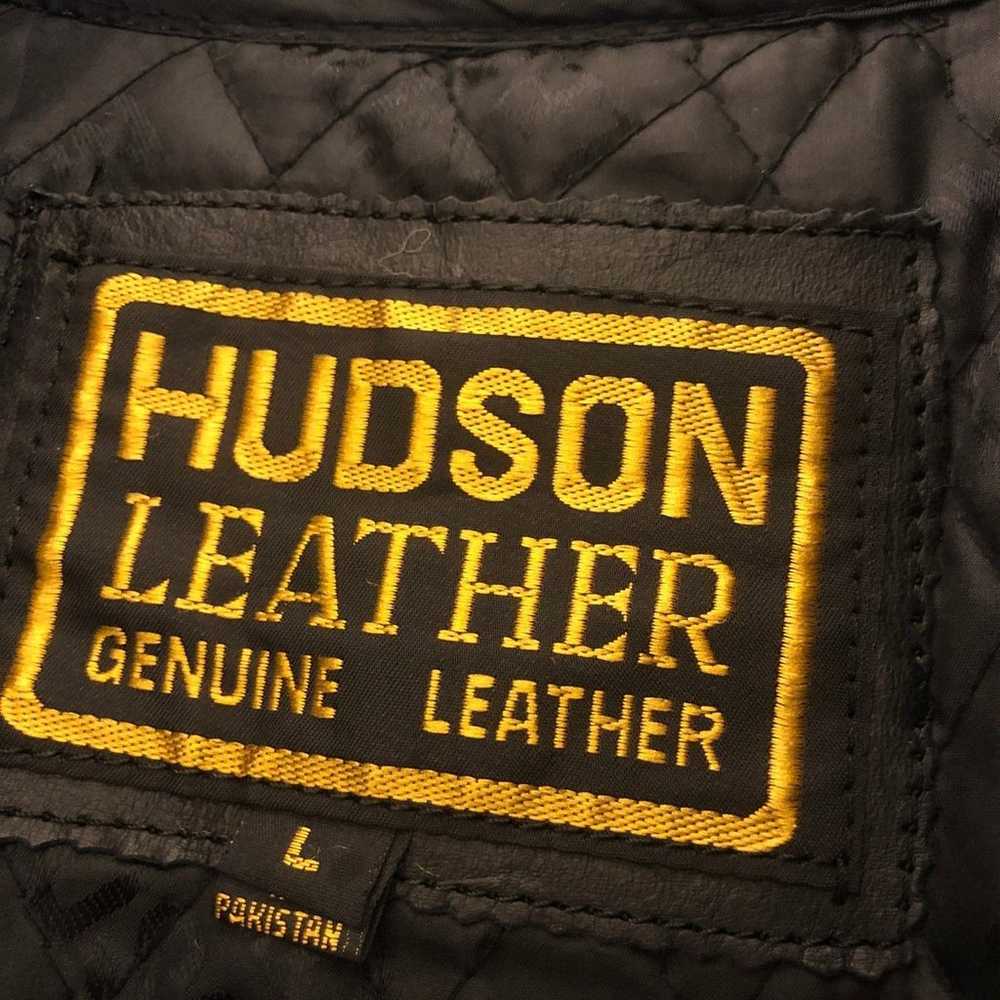 Hudson leather jacket women large - image 3