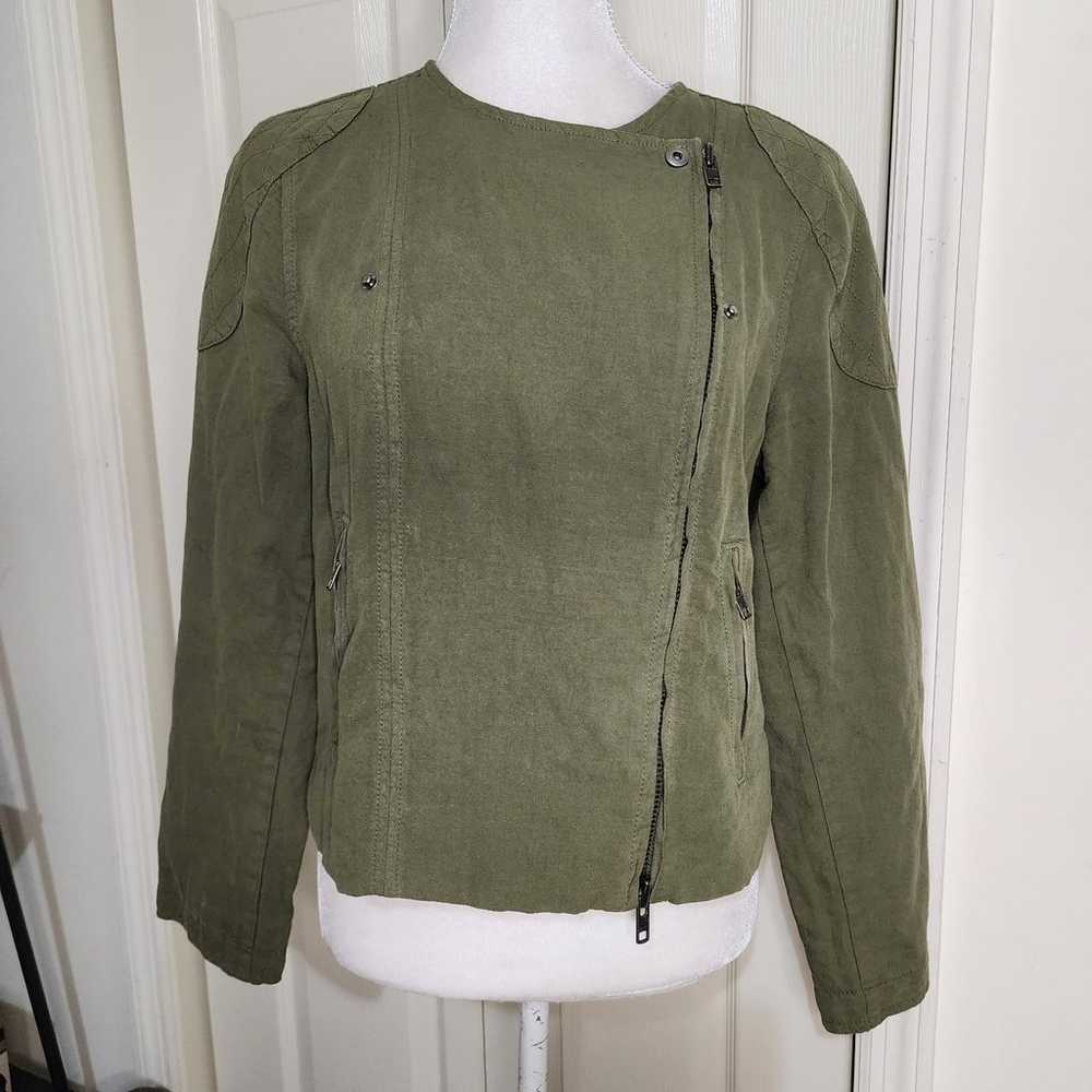 Madewell Canvas Moto Sidecar Coat Sz L - image 1