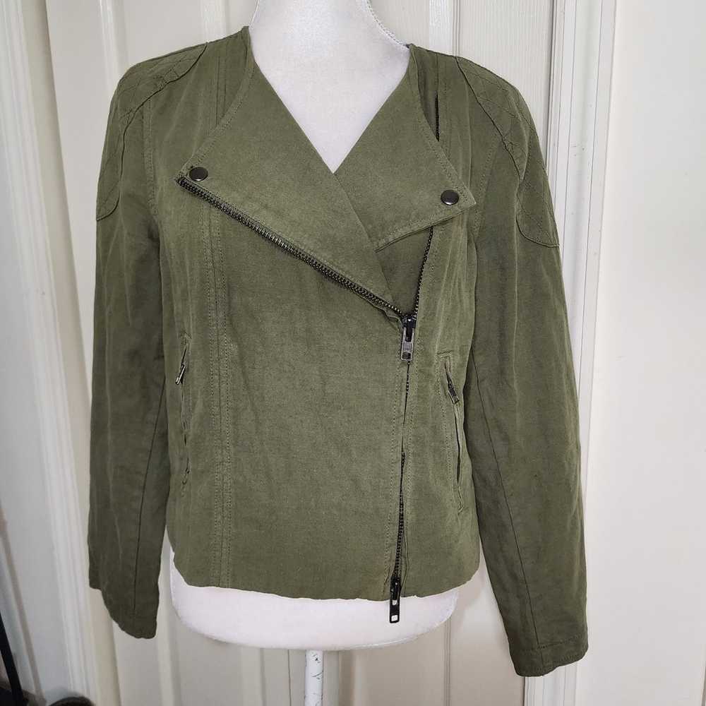 Madewell Canvas Moto Sidecar Coat Sz L - image 2