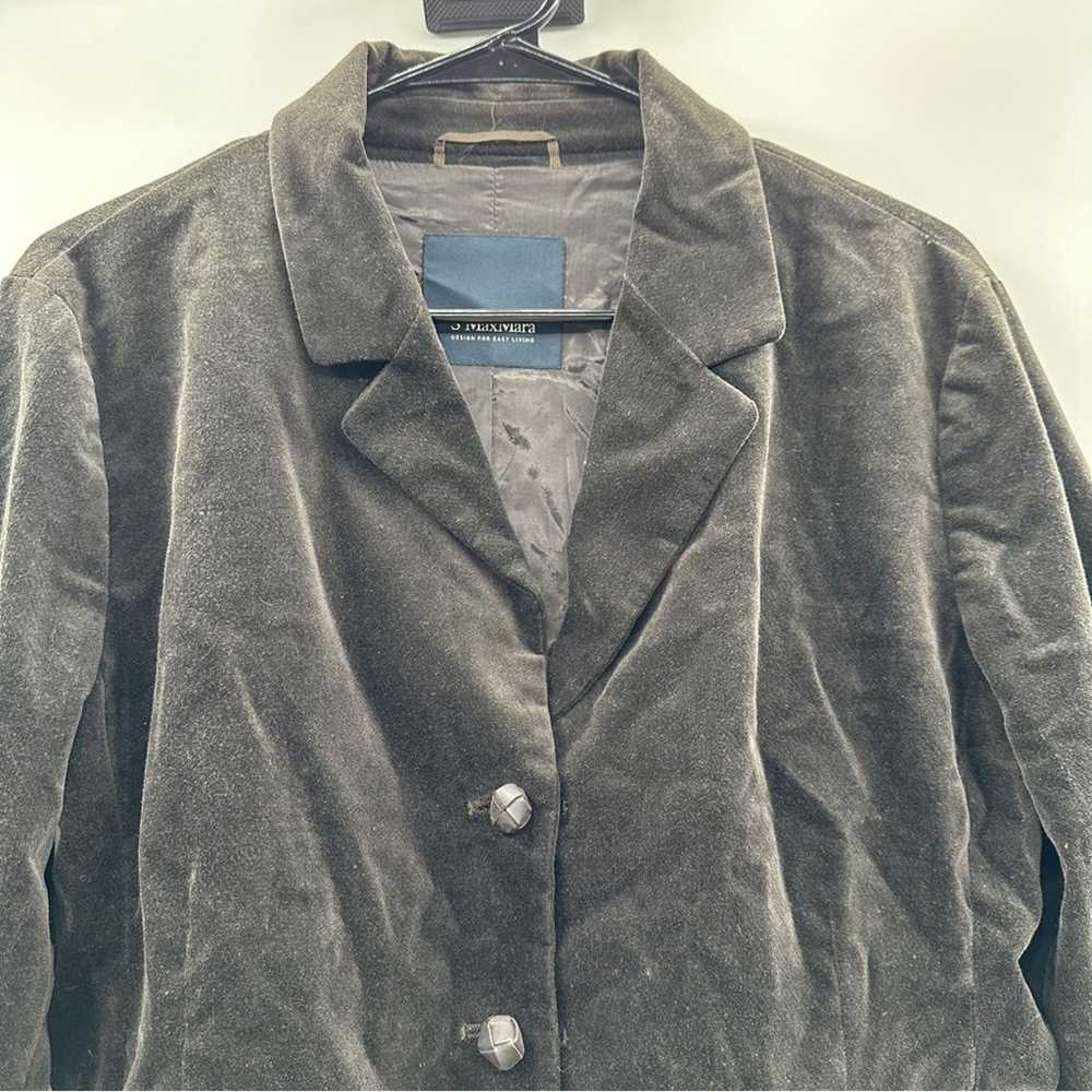 'S MaxMara Dark Brown Long Sleeve Button Blazer S… - image 2