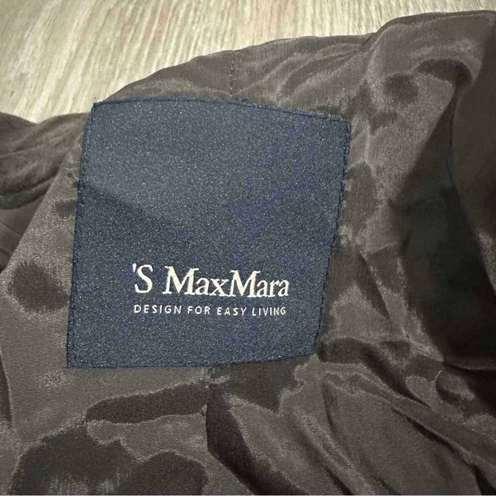 'S MaxMara Dark Brown Long Sleeve Button Blazer S… - image 6