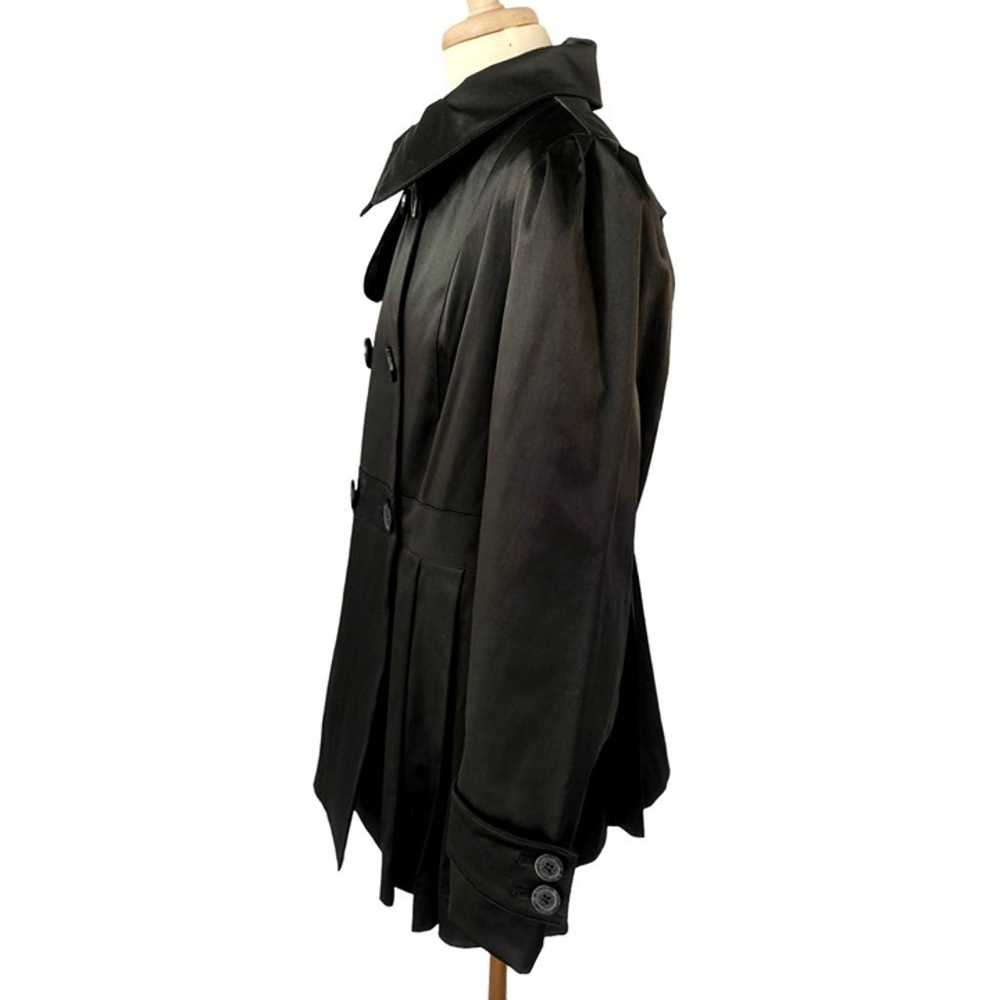 23rd St. Short Black Trench Coat Double Breast Pl… - image 6