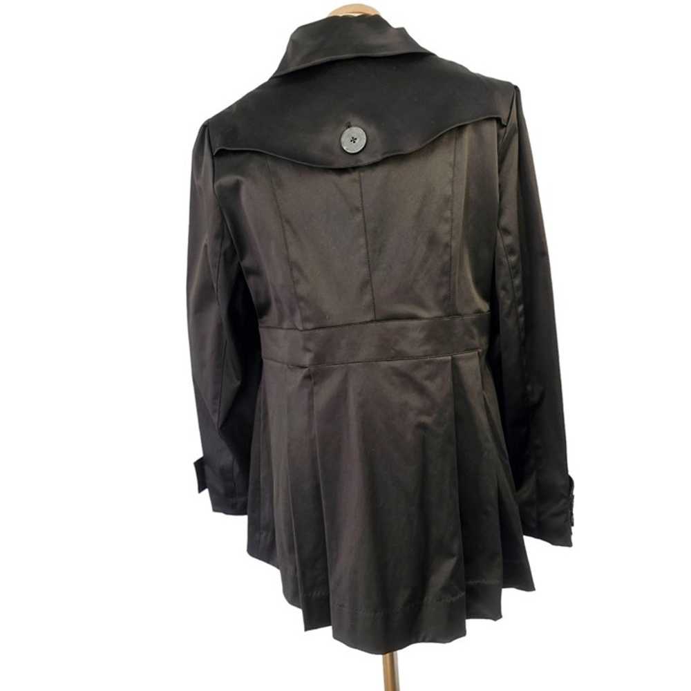 23rd St. Short Black Trench Coat Double Breast Pl… - image 7