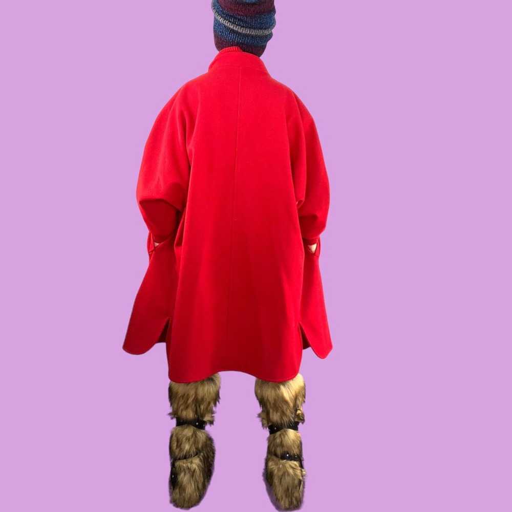 Vintage red cocoon coat - image 7