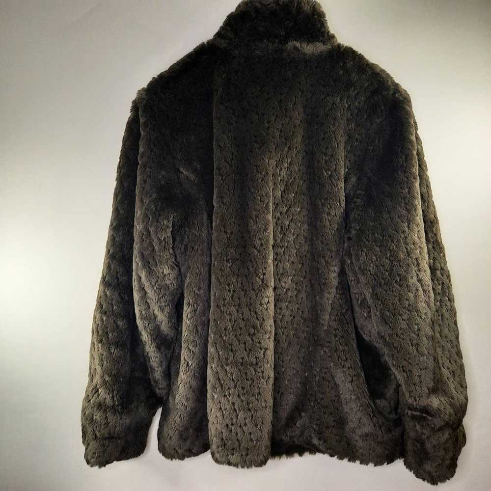 Platinum Utex| Brown Reversible Winter Faux Fur C… - image 2