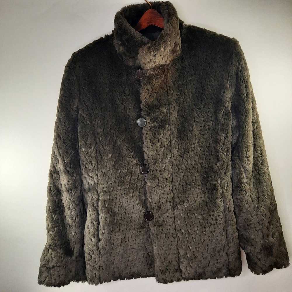 Platinum Utex| Brown Reversible Winter Faux Fur C… - image 3