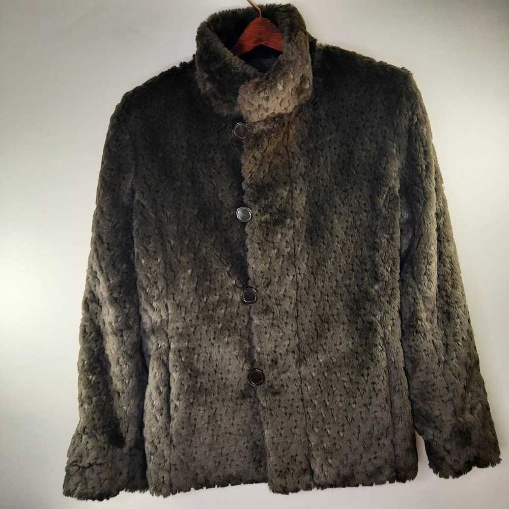 Platinum Utex| Brown Reversible Winter Faux Fur C… - image 4